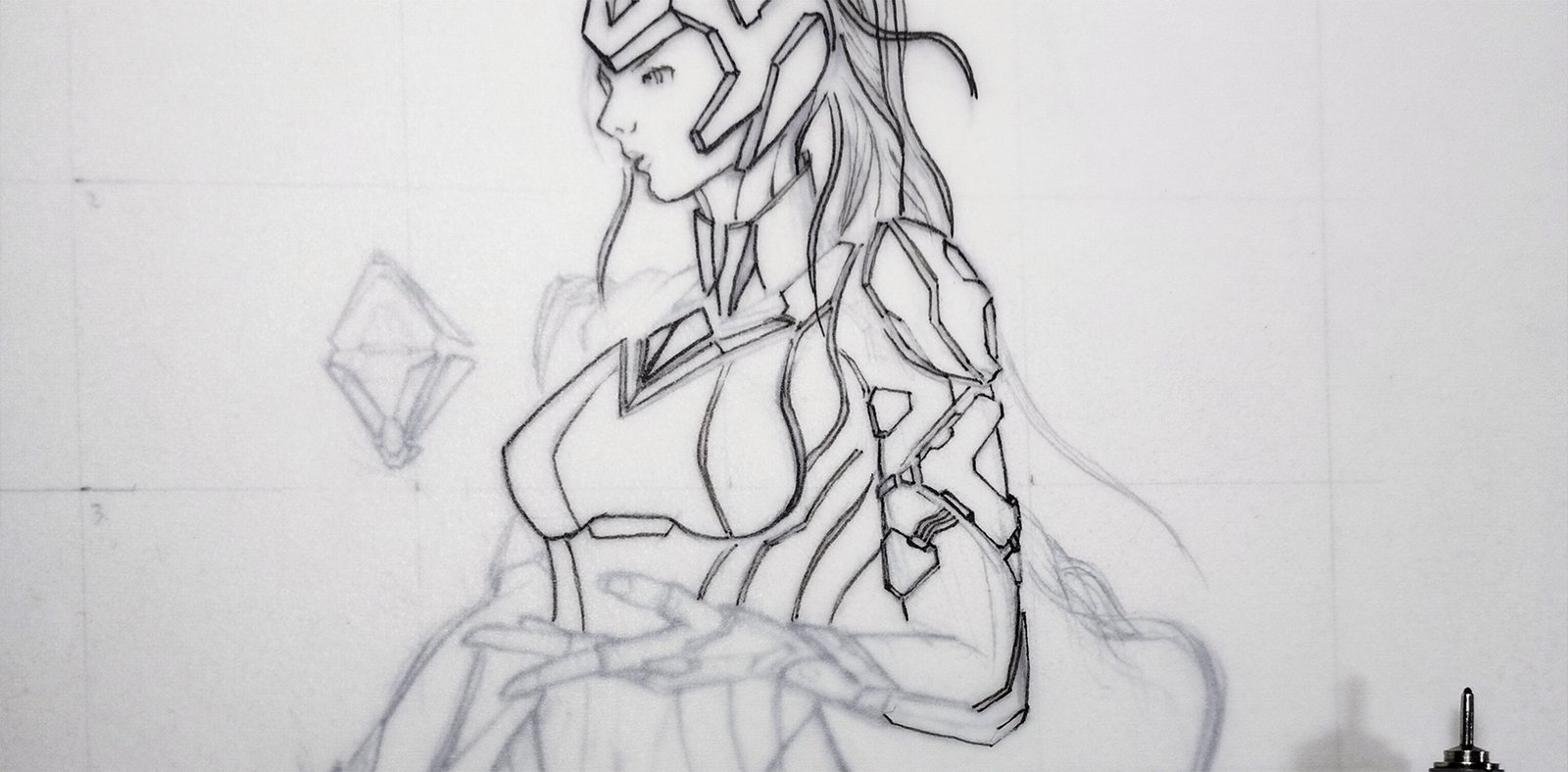 Hyperrealistic character-design by MAURYARTE — Character development sketches tracing the transition to narrative archetypes